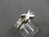 ESTATE WIDE .32CT ROUND DIAMOND 14KT WHITE GOLD X & O DESIGN LOVE RING #17451
