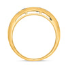 1.91CT DIAMOND & AAA MULTI COLOR SAPPHIRE 14KT YELLOW GOLD MULTI SHAPE FUN RING