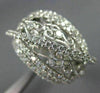 ESTATE 2.05CT DIAMOND 18KT WHITE GOLD 3D MULTI ROW CRISS CROSS FILIGREE FUN RING
