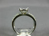 ESTATE 1.0CT DIAMOND 14KT WHITE GOLD 3D CLUSTER SEMI ETERNITY ENGAGEMENT RING