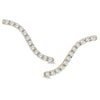 ESTATE .50CT DIAMOND 14KT YELLOW GOLD 3D CLASSIC SWIRL WAVE EAR CLIMBER EARRINGS