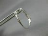 ESTATE .20CT DIAMOND 14KT WHITE GOLD 3D TWO ROW ETOILE OVAL HOOP EARRINGS
