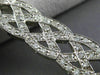 ESTATE WIDE 4CT DIAMOND 14KT WHITE GOLD 3D OPEN INFINITY X LOVE TENNIS BRACELET