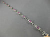 ESTATE 5.66CT DIAMOND & EXTRA FACET PINK SAPPHIRE 14K WHITE GOLD TENNIS BRACELET