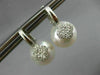 ESTATE LARGE .44CT DIAMOND & AAA SOUTH SEA PEARL DIAMOND 18K WHITE GOLD EARRINGS