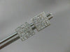 ESTATE 1.12CT DIAMOND SQUARE PRINCESS 14KT WHITE GOLD SCREW BACK EARRINGS #15743