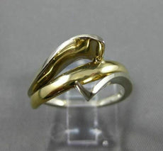 ESTATE 14KT WHITE & YELLOW GOLD 3D PEAR SHAPE SEMI MOUNT ENGAGEMENT RING #24600