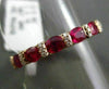 ESTATE 3.98CT DIAMOND & RUBY 18K ROSE GOLD DOUBLE SIDE ANNIVERSARY ETERNITY RING