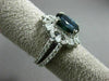 ESTATE LARGE 6.71CT DIAMOND & AAA SAPPHIRE 18KT WHITE GOLD 3D BALLERINA RING