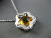 ESTATE 2.60CT ROUND CITRINE 14KT YELLOW GOLD SOLITAIRE FLOWER PENDANT #22167