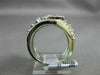 ESTATE LARGE 1.40CT DIAMOND 14K 2 TONE GOLD 3D CRISS CROSS HALO ANNIVERSARY RING