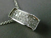 ESTATE .50CT DIAMOND 14KT WHITE GOLD 3D INVISIBLE PRINCESS WAVE PENDANT #14792
