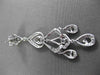 ESTATE LARGE 1.05CT DIAMOND 18KT WHITE GOLD PEAR SHAPE FLOATING HANGING EARRINGS