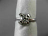 ESTATE .57CT DIAMOND 18K WHITE GOLD 3D SOLITAIRE X LOVE ENGAGEMENT RING #6424