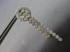 LARGE 1.80CT DIAMOND 14KT WHITE GOLD 3D TWO ROW CIRCULAR HANGING EARRINGS #27944