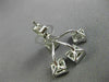 ESTATE LARGE .39CT DIAMOND 18K WHITE GOLD FLOWER FOUR STONE STUD JACKET EARRINGS