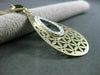 ESTATE 2.74CT DIAMOND & SMOKEY TOPAZ 14K TWO TONE GOLD FILIGREE FLOATING PENDANT