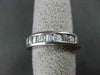 ESTATE .60CTW BAGUETTE & ROUND DIAMOND 14KT WHITE GOLD CHANNEL ANNIVERSARY RING