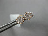 ESTATE SMALL .38CT DIAMOND 18KT ROSE GOLD 3D ROUND INVISIBLE STUD EARRINGS