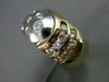ESTATE WIDE .69CT DIAMOND 14KT WHITE & YELLOW GOLD MULTI ROW ETOILE RING #3330
