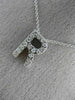 .25CT ROUND DIAMOND 14KT WHITE GOLD CLASSIC "R" INITIAL FLOATING PENDANT #18477