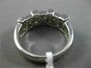 ESTATE .78CT ROUND & BAGUETTE DIAMOND 18KT WHITE GOLD MULTI ROW ANNIVERSARY RING