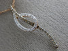 ESTATE .24CT WHITE & CHOCOLATE FANCY DIAMOND 14KT ROSE GOLD 3D ELONGATED PENDANT