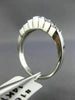 ESTATE .55CT DIAMOND 14KT WHITE GOLD 3D ROUND PYRAMID ANNIVERSARY RING #16535