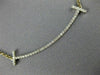ESTATE LARGE .35CT DIAMOND 18KT TWO TONE GOLD 3D CLASSIC T BAR LOVE NECKLACE