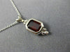 ESTATE .50CT AAA GARNET 14K WHITE GOLD SOLITAIRE OCTAGON FLOATING PENDANT #22982
