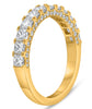 1.32CT DIAMOND 18KT YELLOW GOLD ROUND & PRINCESS SEMI ETERNITY ANNIVERSARY RING