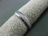 ESTATE 14K WHITE GOLD CLASSIC MATTE & SHINY WEDDING ANNIVERSARY BAND RING #2893