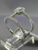 ESTATE WIDE .45CT ROUND DIAMOND 18KT WHITE GOLD 3D TWO ROW SQUARE HALO FUN RING