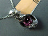 ESTATE .85CT DIAMOND & PINK SAPPHIRE 14KT WHITE GOLD SEMI BEZEL X LOVE PENDANT