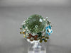 EXTRA LARGE 14.14CT DIAMOND AAA GREEN AMETHYST & ENAMEL 18KT WHITE GOLD FUN RING