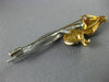 ANTIQUE .60CT DIAMOND 18KT WHITE & ROSE GOLD 3D HEARTS ARROW PIN BROOCH #1383