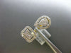 ESTATE .62CT DIAMOND 14K YELLOW GOLD CLUSTER HALO SQUARE PEAR SHAPE TENSION RING