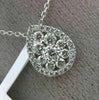 ESTATE .73CT DIAMOND 18KT WHITE GOLD 3D CLASSIC CLUSTER PEAR SHAPE HALO PENDANT