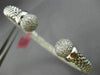 ESTATE 1.50CT DIAMOND 14KT WHITE GOLD 3D PAVE MESH LOVE FLEXIBLE BANGLE BRACELET