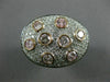 EXTRA LARGE 3.52CT WHITE & PINK DIAMOND 18K WHITE & ROSE GOLD OVAL ETOILE RING