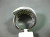 ESTATE LARGE .80CT ROUND CUT DIAMOND 14KT WHITE GOLD PAVE BELT FUN RING #21298