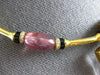 ANTIQUE 17.85CT OLD MINE DIAMOND RUBY & QUARTZ 18K YELLOW GOLD CHOKER NECKLACE