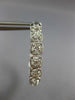 1.11CT DIAMOND 18KT WHITE GOLD FILIGREE SQUARE INSIDE OUT HOOP HANGING EARRINGS