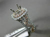 ESTATE LARGE .92CT DIAMOND 14KT WHITE & ROSE GOLD 3D SEMI MOUNT ENGAGEMENT RING