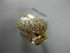 ESTATE WIDE .90CT ROUND & BAGUETTE DIAMOND 14K YELLOW GOLD 3D INFINITY LOVE RING