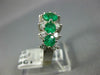 ESTATE 2.08CT DIAMOND & AAA EMERALD 14K WHITE GOLD PYRAMID ANNIVERSARY RING #828