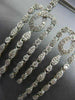ESTATE LARGE 1.13CT DIAMOND 18KT WHITE GOLD MILGRAIN LEVERBACK HANGING EARRINGS
