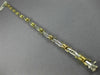 ESTATE LONG 1.0CT DIAMOND 14K WHITE & YELLOW GOLD 3D CLASSIC BOW TENNIS BRACELET