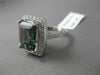 ESTATE 4.76CTW DIAMOND & AAA MYSTIC TOPAZ 14KT WHITE GOLD HALO 3D FILIGREE RING