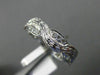 ANTIQUE WIDE .26CT DIAMOND 18KT WHITE GOLD INFINITY FILIGREE ETERNITY RING #9252
